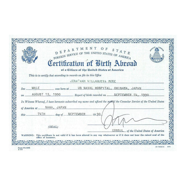Birth Certificates U.S.A